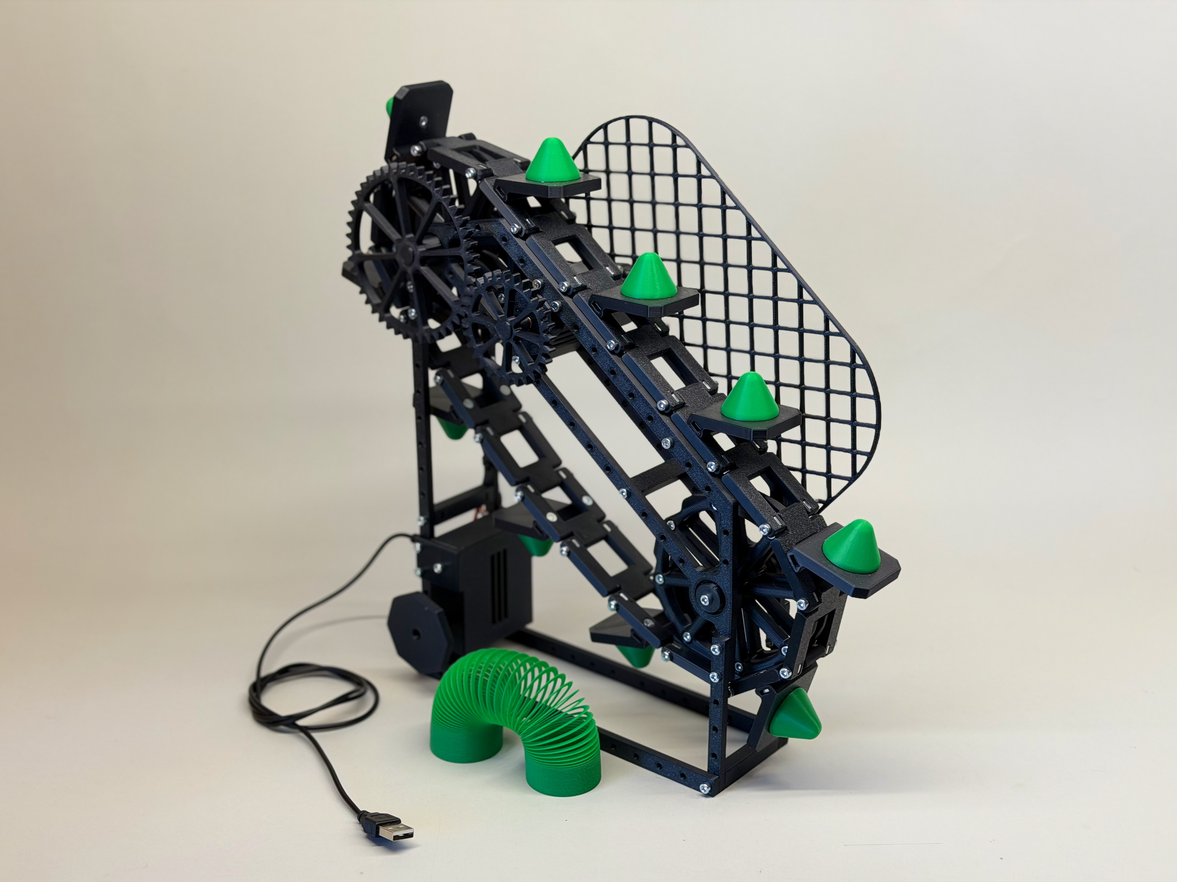 slinky escalator - green - black