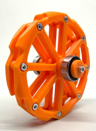 Orange idler roller